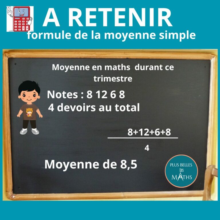 formule moyenne simple en maths