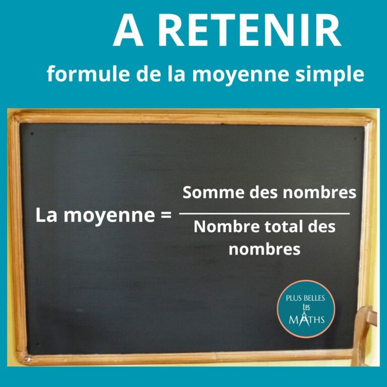 formule de la moyenne simple