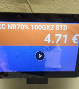 borne pour lire les codes barre